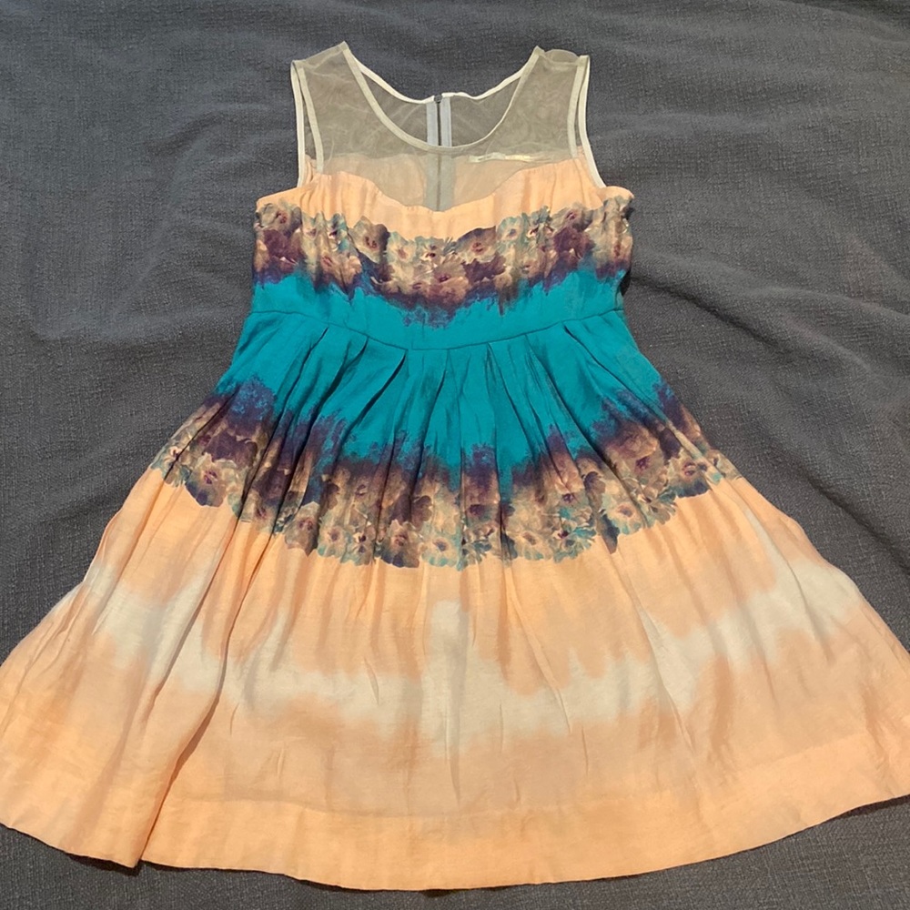 Pink and blue/purple flowers dress from urban outfitters!